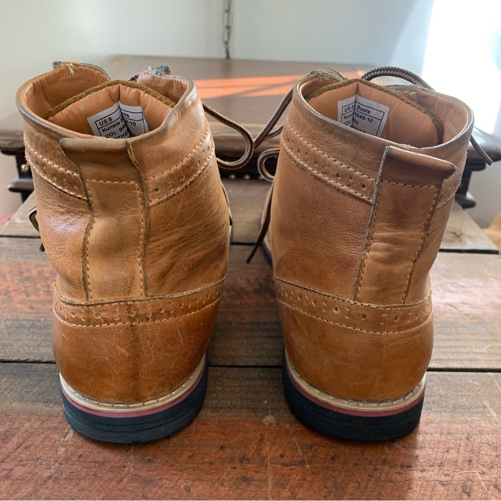 Kunsto Men’s Brogue Boots - Picture 9 of 11
